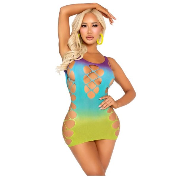 LEG AVENUE DRESSES – leg avenue - be siūlų mini suknelė su atidarymais okeanas