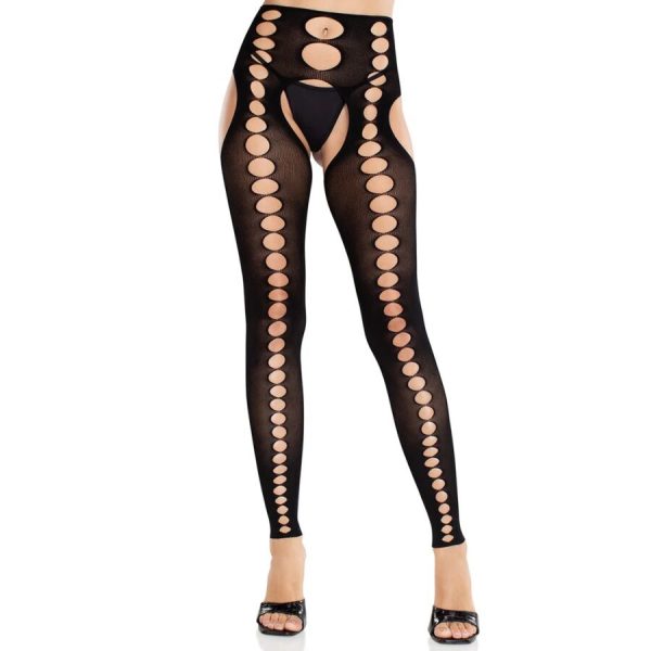 LEG AVENUE HOSIERY – leg avenue - be diržių be siūlų opakinės pėdkelnės juodos