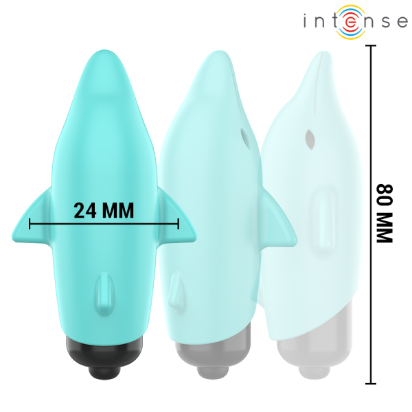 INTENSE FUN – intense - echo vibrating bullet dolphin mėlynas 8 x 4.7 cm - Image 3