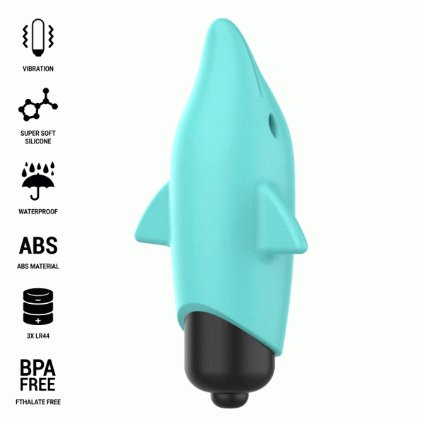 INTENSE FUN – intense - echo vibrating bullet dolphin mėlynas 8 x 4.7 cm - Image 2