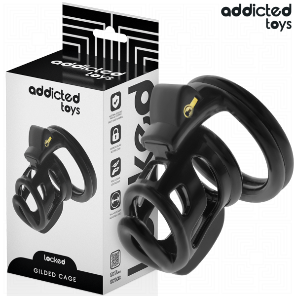 ADDICTED TOYS LOCKED – aukštos kokybės silikoninis penio kalėjimas 8.5 cm