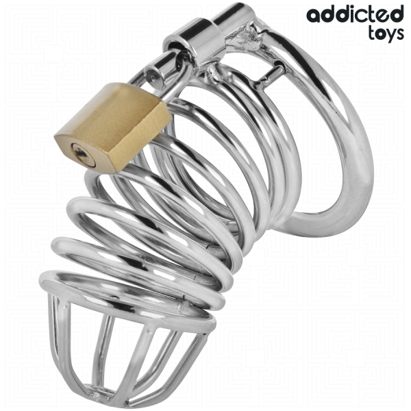 ADDICTED TOYS LOCKED – metalinis kalėjimas peniui dydis m - Image 2