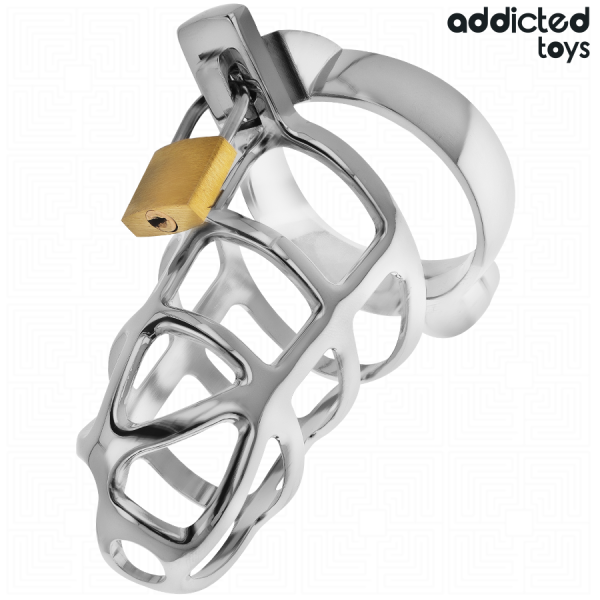 ADDICTED TOYS LOCKED – sidabrinis užranka metalinis penio kalėjimas dydis s - Image 2