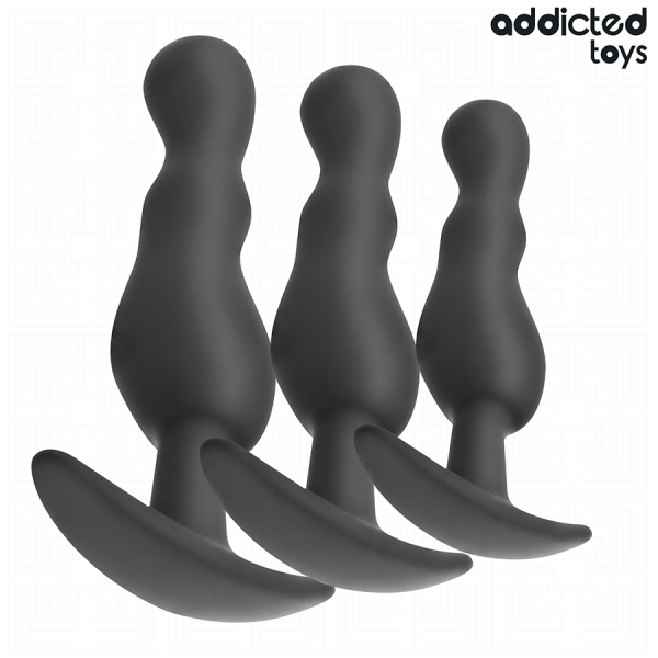 ADDICTED TOYS – 3 dalių analinių kištukų rinkinys, silikonas, modelis 1 - Image 2