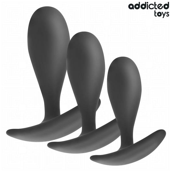 ADDICTED TOYS – 3 dalių analinių kamštukų rinkinys silikonas modelis 2 - Image 2