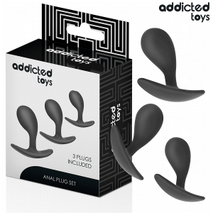ADDICTED TOYS – 3 dalių analo kišenėlių rinkinys silikonas modelis 3