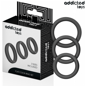 ADDICTED TOYS – plokščių silikono žiedų rinkinys