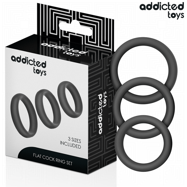 ADDICTED TOYS – plokščių silikono žiedų rinkinys