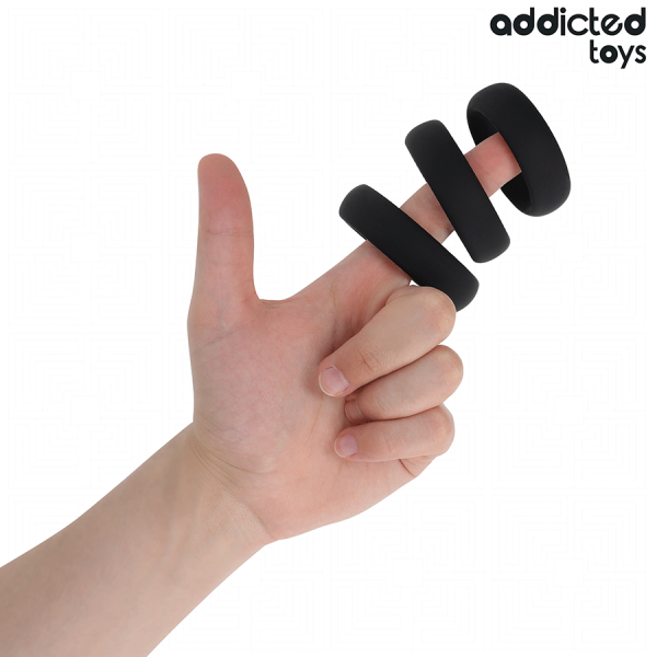 ADDICTED TOYS – plokščių silikono žiedų rinkinys - Image 2