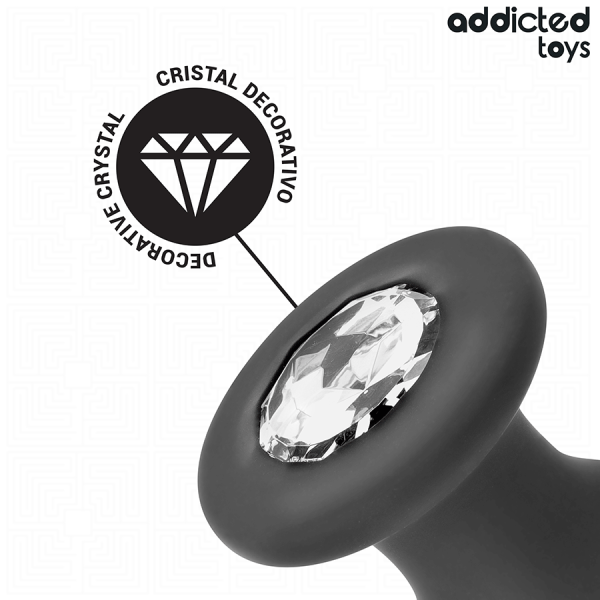 ADDICTED TOYS – analinis kamštis su deimantu silikonas d 12.6 cm - Image 3