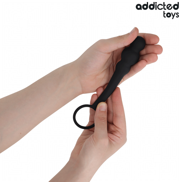 ADDICTED TOYS – analinis kištukas su žiedu silikonas modelis 1 - Image 3