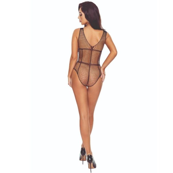 PASSION WOMAN BODYSTOCKINGS – passion - bs114 juodas tinklinis kūno kostiumas - Image 2