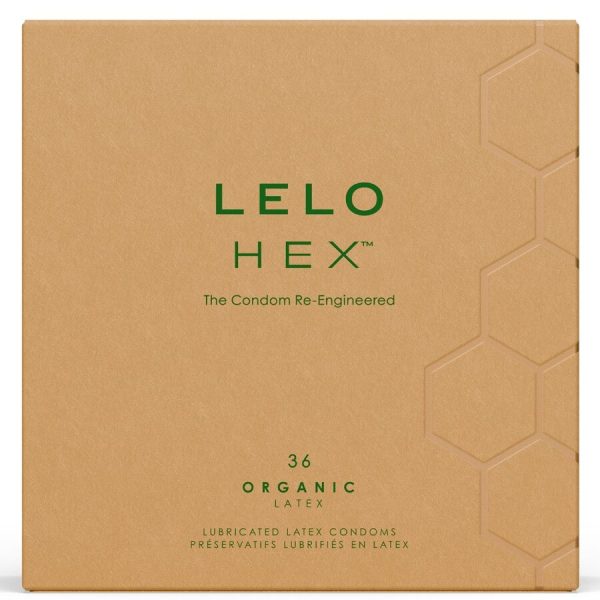 LELO – hex organic kondomų dėžutė 36 vienetai