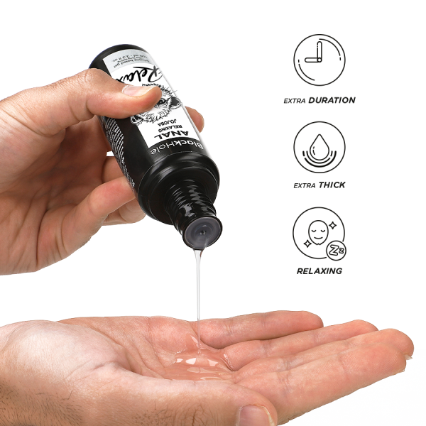 BLACK HOLE – analinis relaksacinis su jojobos aliejumi silikono pagrindu 100 ml - Image 3