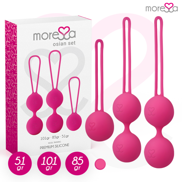 MORESSA – osian premium silikono rinkinys rožinis (osian one - 51 g | osian two - 101 g | osian three - 85 g)