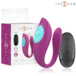 INTENSE COUPLES TOYS – intense - annie u formos vibratorius ir stimuliatorius purpurinis nuotolinis valdymas