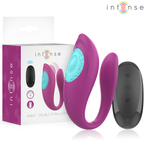 INTENSE COUPLES TOYS – intense - annie u formos vibratorius ir stimuliatorius purpurinis nuotolinis valdymas