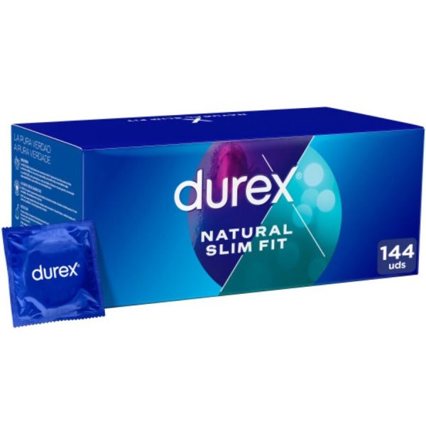 DUREX CONDOMS – durex - natūralus slim fit pagrindas 144 vienetai