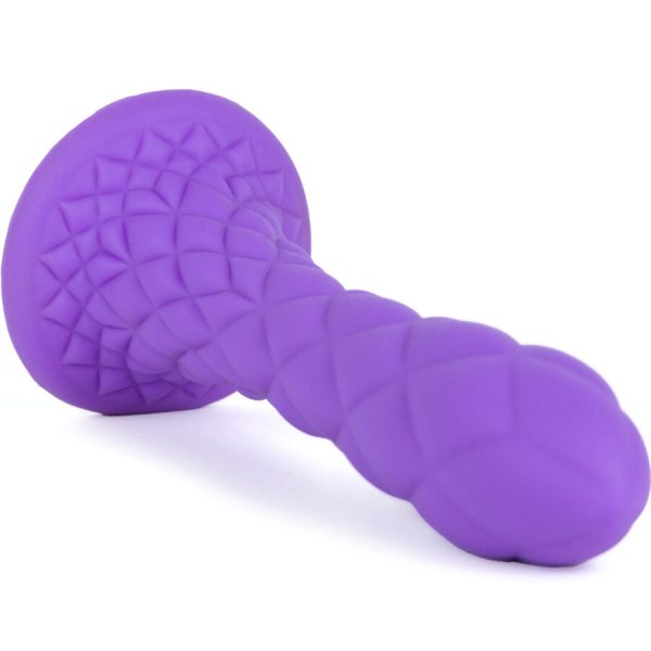 SILEXD – svajingas dildas fantazijos skystas silikonas šilumos reaktyvus violetinis 18.5 cm - Image 3