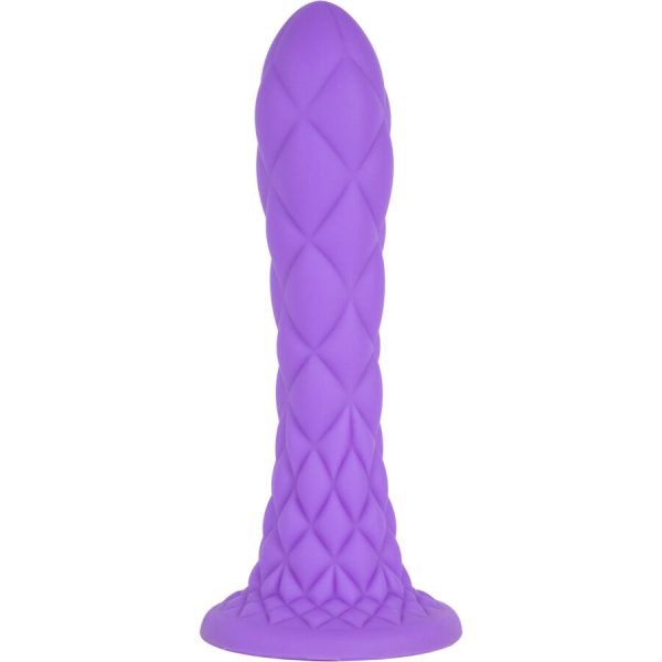SILEXD – svajingas dildas fantazijos skystas silikonas šilumos reaktyvus violetinis 18.5 cm