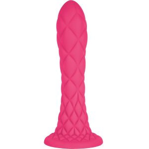 SILEXD – svajingas dildas fantazijos skystas silikonas šilumos reaktyvus fuchsijos 18.5 cm