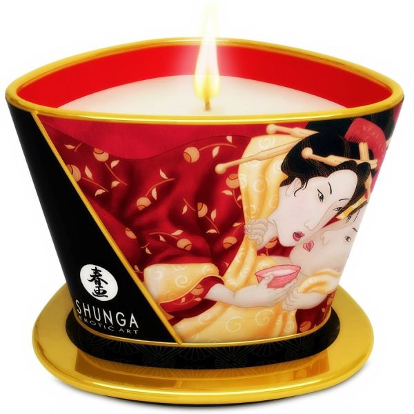 SHUNGA CANDLES – shunga - mini švelnumas žvakės šaldikliu ir cava masažo žvakė 170 ml