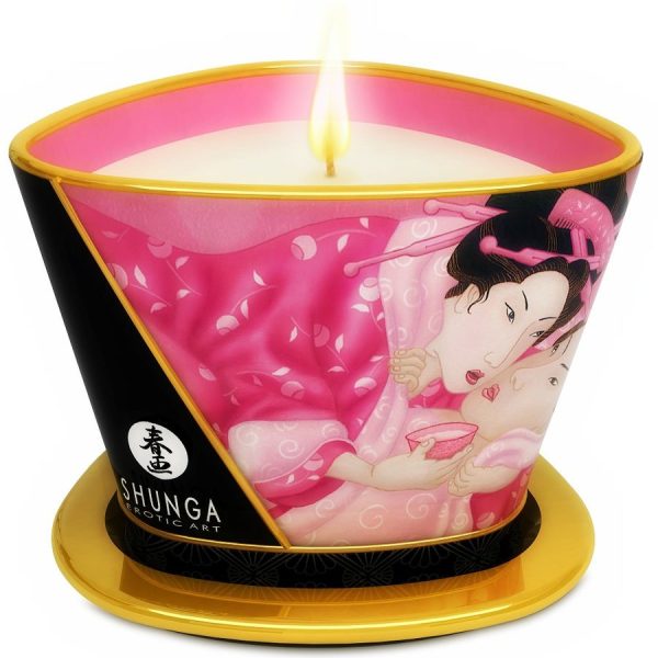 SHUNGA CANDLES – shunga - mini švelnumas žvakės su afrodiziakinėmis rožėmis 170 ml