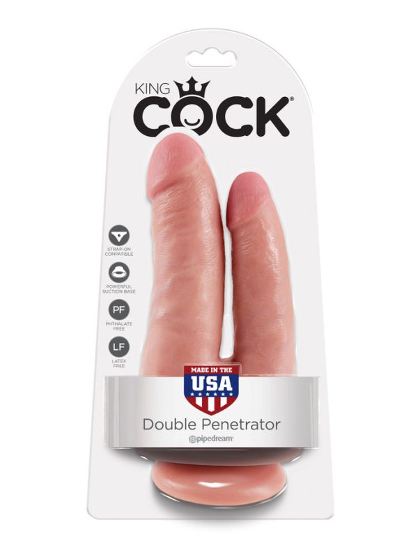 KING COCK – dvigubas įsiskverbimas kūno spalvos - Image 2