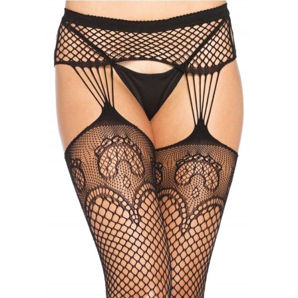 LEG AVENUE HOSIERY – leg avenue - tinklinės puskojos su dirželiais - Image 2