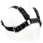 LEATHER BODY - Juoda vyrų petneša