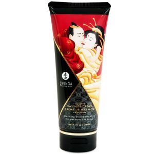 SHUNGA MASSAGE CREAM – shunga - braškių ir cava masažo kremas 200 ml