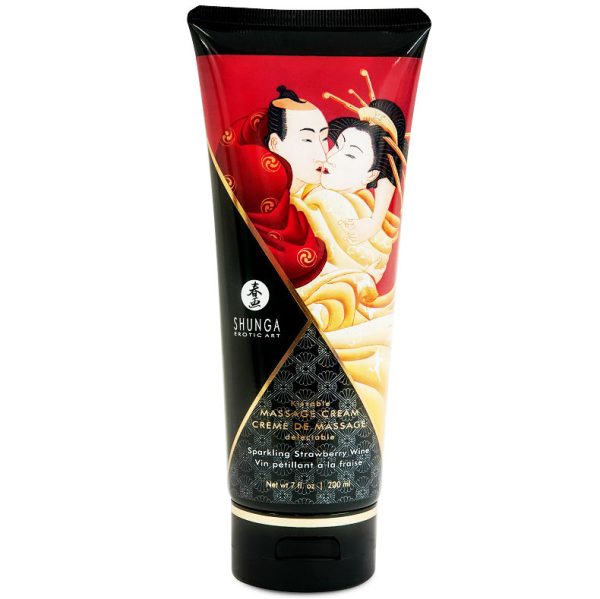 SHUNGA MASSAGE CREAM – shunga - braškių ir cava masažo kremas 200 ml