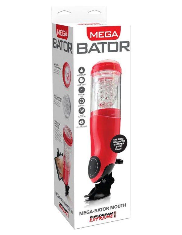 EXTREME TOYZ – pdx mega bator usb vyrų masturbatorius mouthe raudonas - Image 2