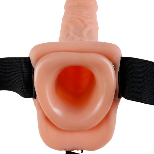 FETISH FANTASY SERIES – serijos 9 tuščias strap-on su kamščiais 22.9cm kūno spalvos - Image 3