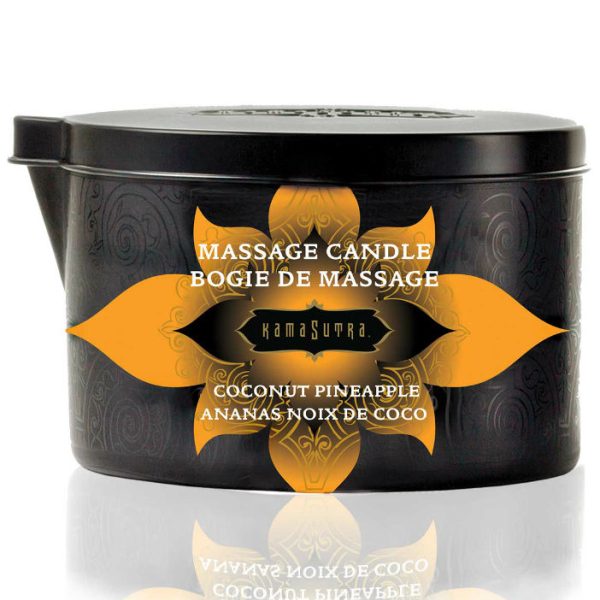 KAMASUTRA  COSMETICS – kamasutra - kokosų ir ananasų masažo žvakė 170gr - Image 2