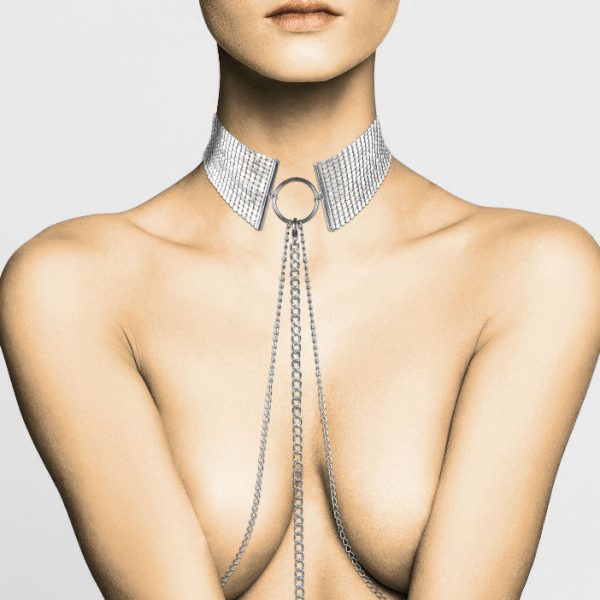 BIJOUX DESIRE METALLIQUE – bijoux - metalinis troškimas sidabro metalinis kaklaraštis - Image 3