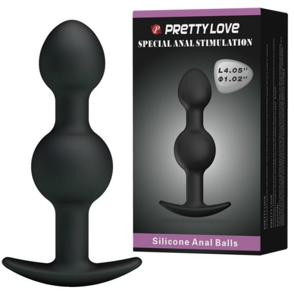 PRETTY LOVE BOTTOM – pretty love - special stimuliacijos silikoniniai analiniai kamščiai 10.3 cm juodi - Image 2
