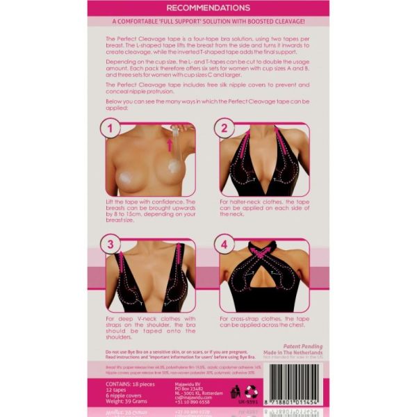 BYE BRA - TAPES – bye-bra - krūtų keltuvas + nemokami nippliai a-f kupai - Image 2