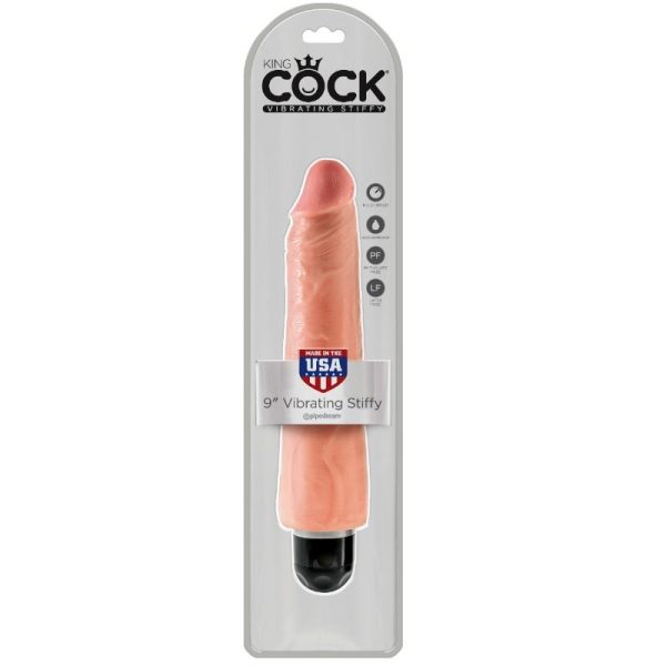 KING COCK – 23 cm vibruojantis stiprus - odos spalvos - Image 3