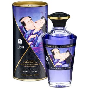 SHUNGA OILS – shunga - šilumos efektas masažo aliejus ekzotinių vaišių aromatas 100 ml