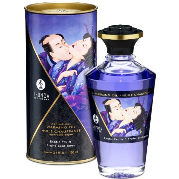 SHUNGA OILS – shunga - šilumos efektas masažo aliejus ekzotinių vaišių aromatas 100 ml