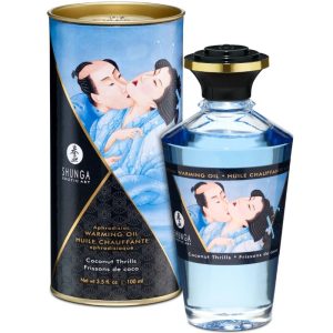 SHUNGA OILS – shunga - kokosų skonio šilumos efekto masažo aliejus 100 ml