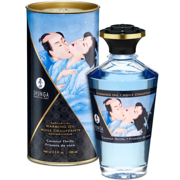 SHUNGA OILS – shunga - kokosų skonio šilumos efekto masažo aliejus 100 ml