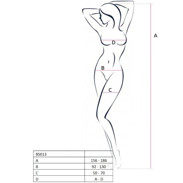 PASSION - BS013 Raudonas Bodystocking - Image 2
