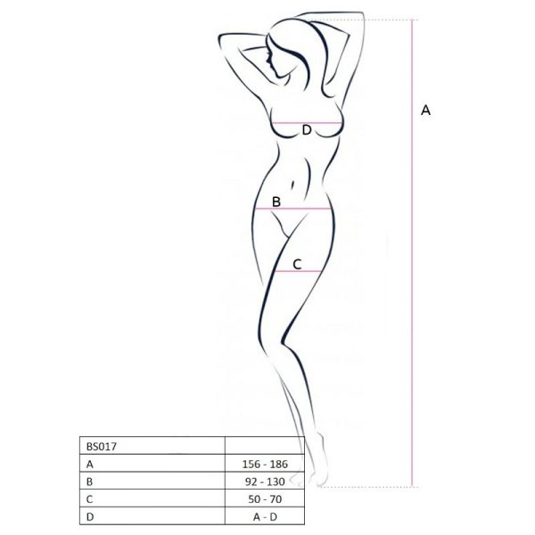 PASSION - BS017 Bodystocking Juodas - Image 2