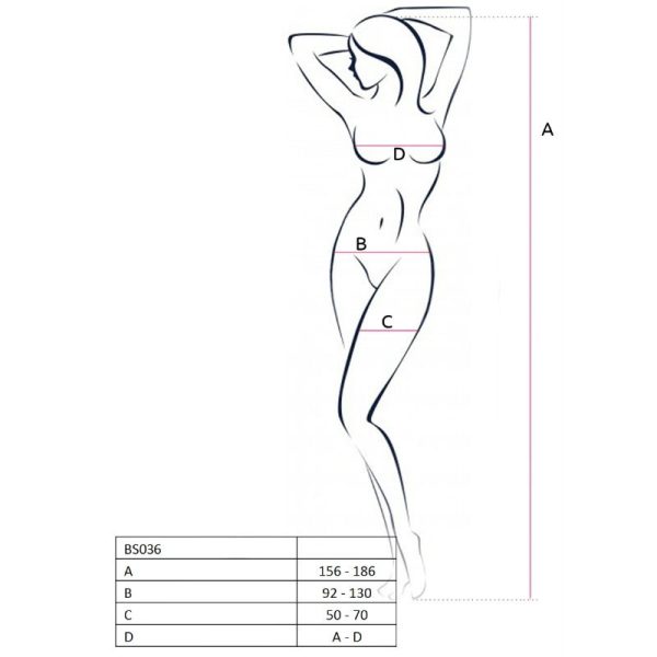 PASSION - BS036 Kūno kojinė Juoda - Image 3