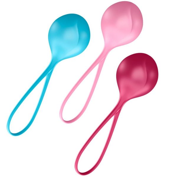 SATISFYER BALLS – satisfyer - meilės kamuoliukų treningo rinkinys 3