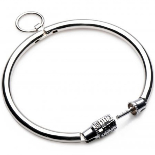 METAL HARD – metalinis kaklo vėrinys su kombinacijos užraktu 10.5 cm - Image 2