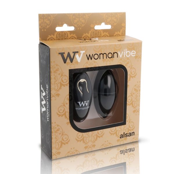 WOMANVIBE – alsan kiaušinis nuotoliniu valdymu juodas silikonas - Image 2