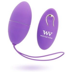 WOMANVIBE – alsan silikoninis nuotolinis valdymo kiaušinis purpurinis